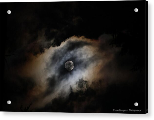 Moon in the clouds - Acrylic Print