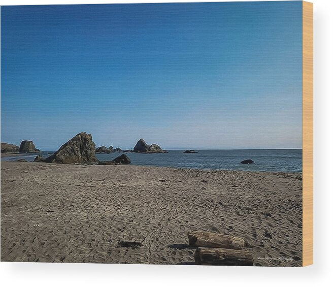 Walk on the beach 1 - Wood Print