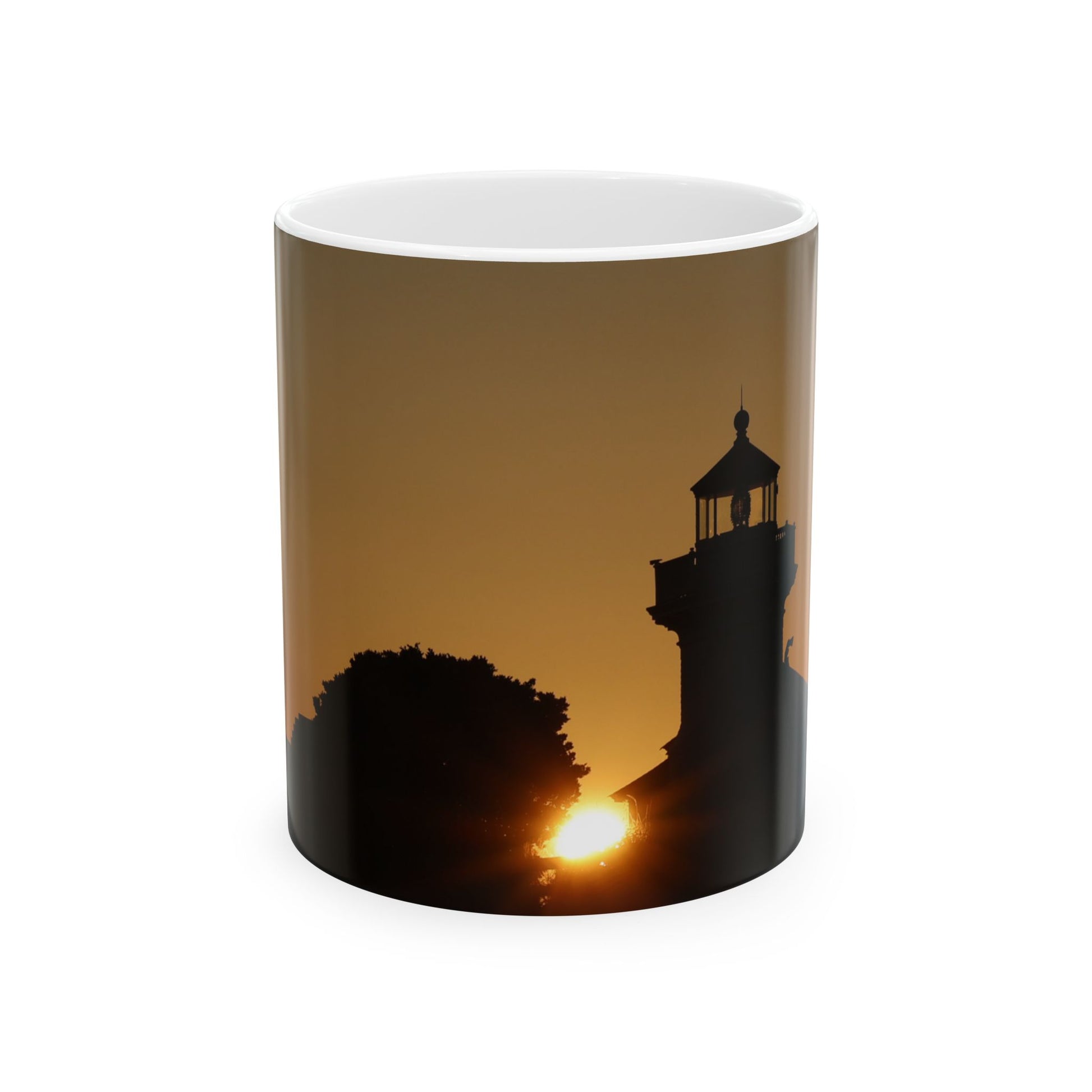 Lighthouse Sunset Mug ceramic mug product photograph