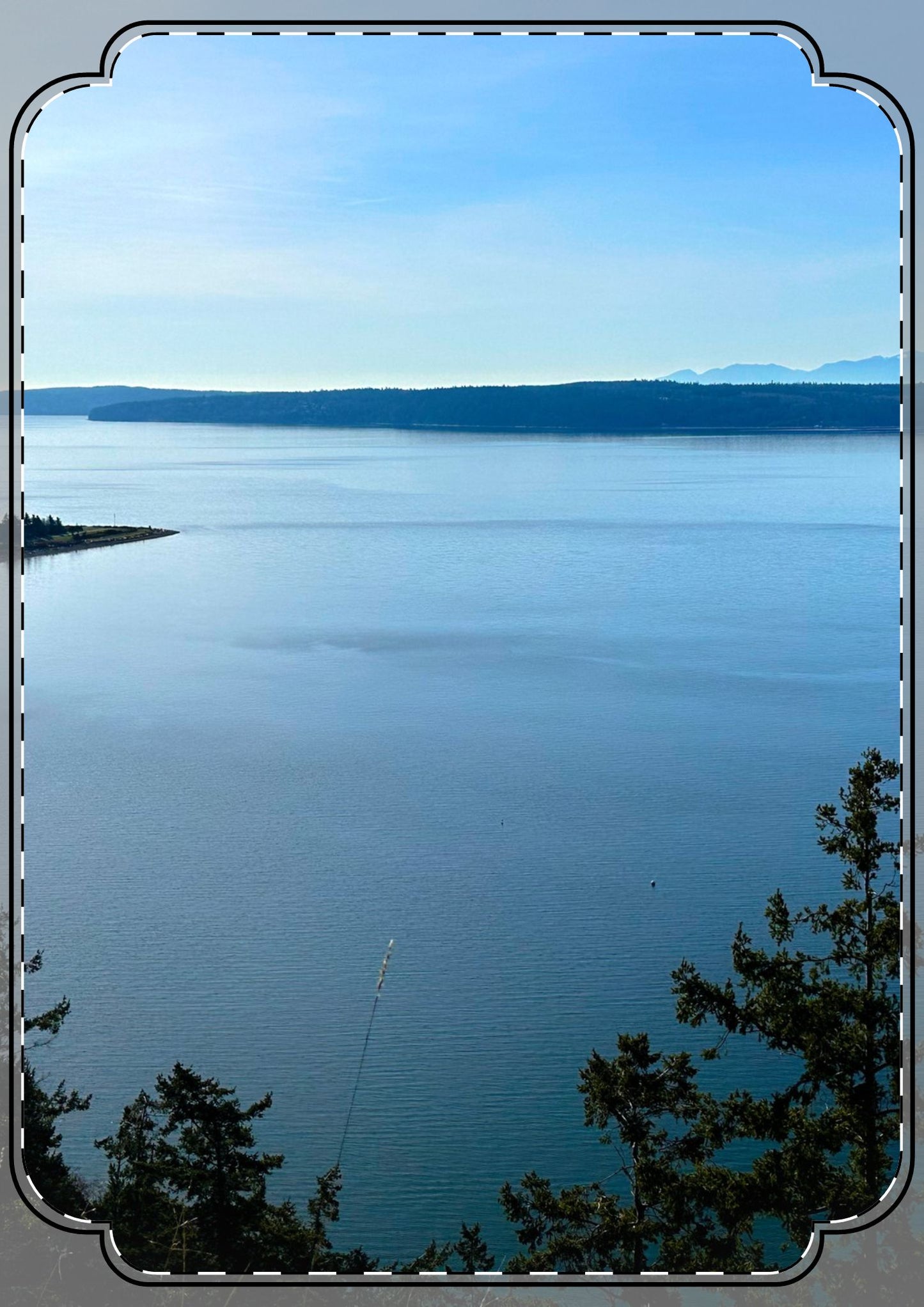 Serene Ocean View Flat Greeting Card (Envelopes Included)