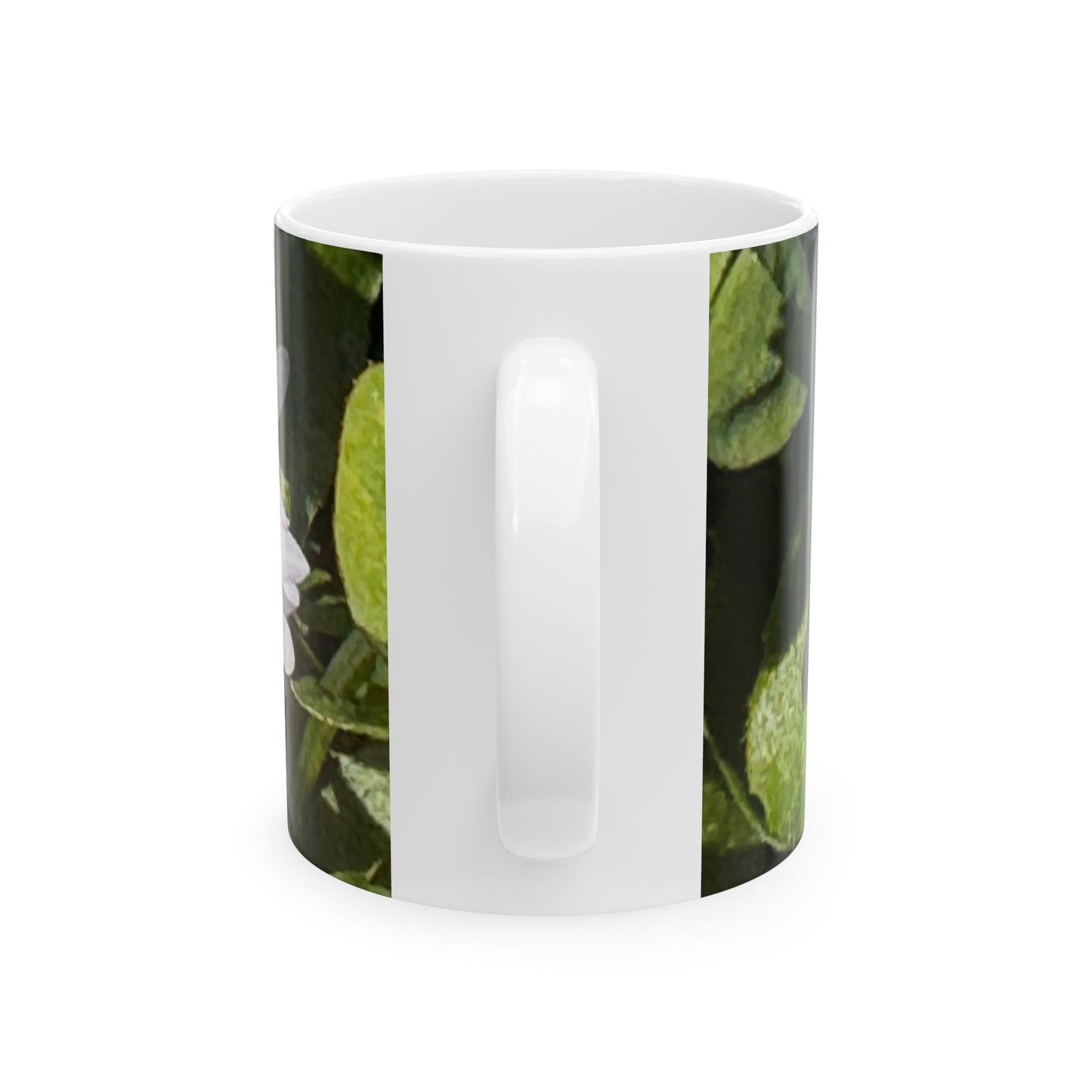 Daisy Floral Ceramic Mug — White Daisy Coffee Cup (11oz, 15oz)