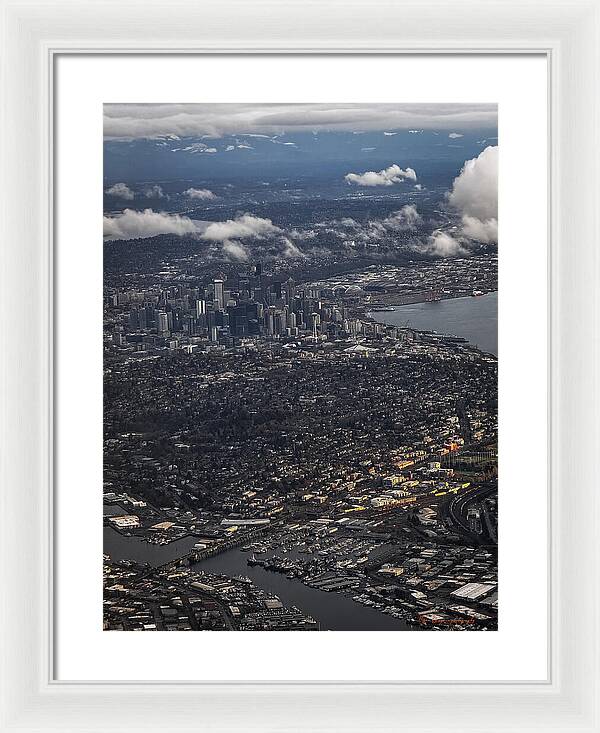 Above seattle - Framed Print