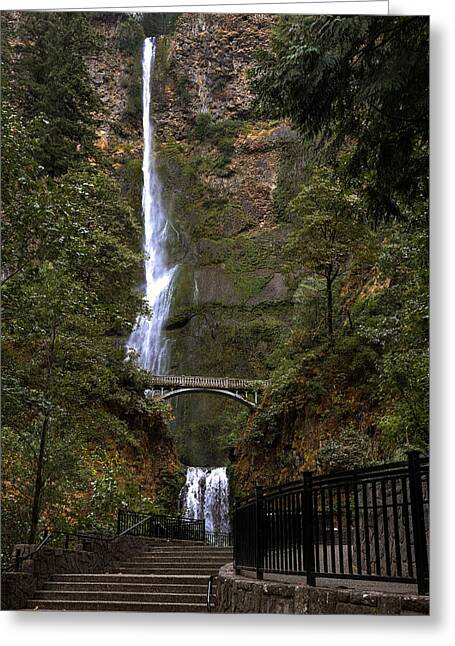Different  view Multnomah Falls - Greeting Card