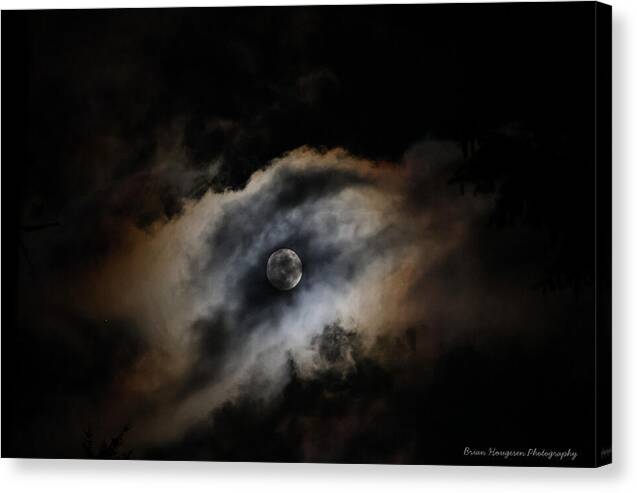 Moon in the clouds - Canvas Print