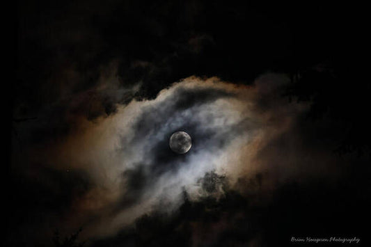 Moon in the clouds - Art Print