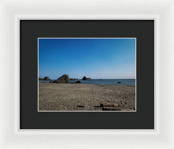 Walk on  the beach 1 - Framed Print